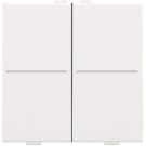 Niko 154-00007 Huisautomatisering - tweevoudige toets voor draadloze schakelaar of drukknop met 4 bedieningsknoppen, White coated